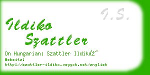 ildiko szattler business card